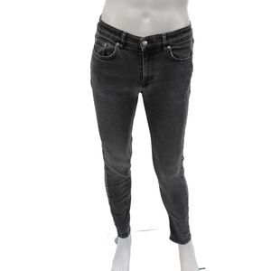 Won Hundred Mens Skinny Jeans Gray Cotton Blend Button Size 30